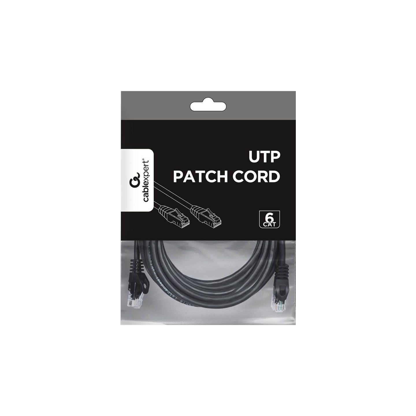 Cablexpert UTP Cat6 | Patch cord | PVC AWG 26 (7 x 0.15 mm wire) | Black | 5 m