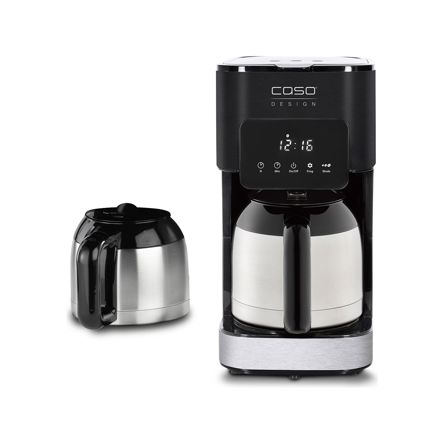 Caso | Coffee Maker with Two Insulated Jugs | Taste & Style Duo Thermo | Drip | 800 W | Black/Stainless Steel