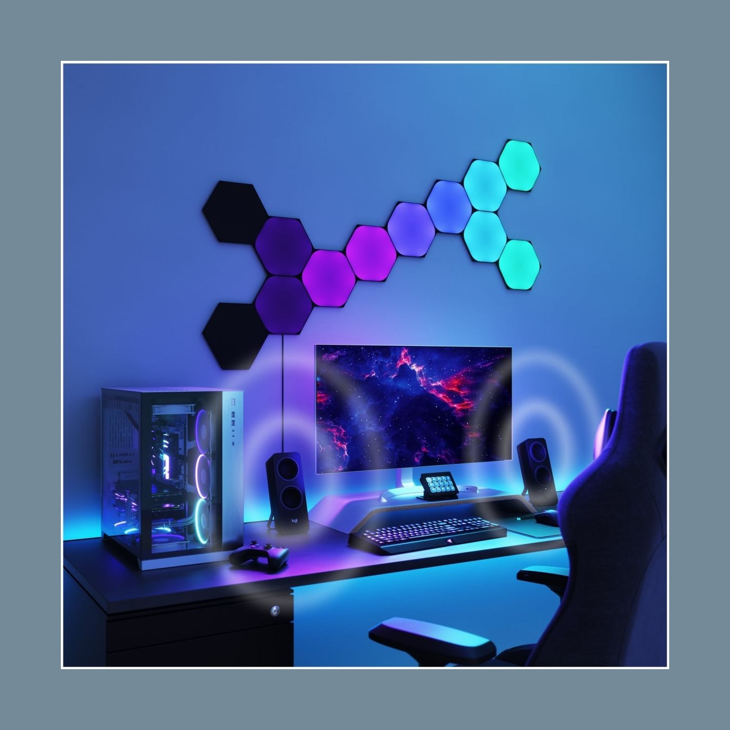 Nanoleaf | Shapes Black Hexagon Expansion pack (3 panels) | 42 W | WiFi