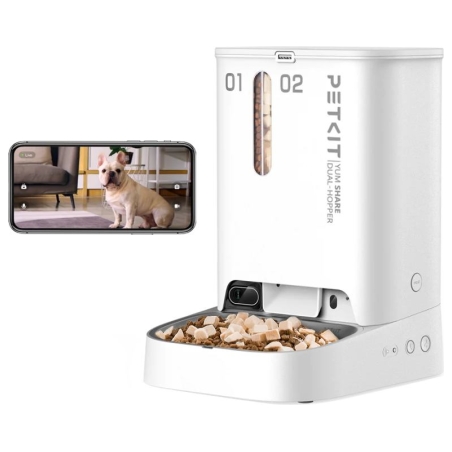 Petkit | Feeder with Camera | P591 YumShare Dual-hopper | Capacity 2+3 L | White