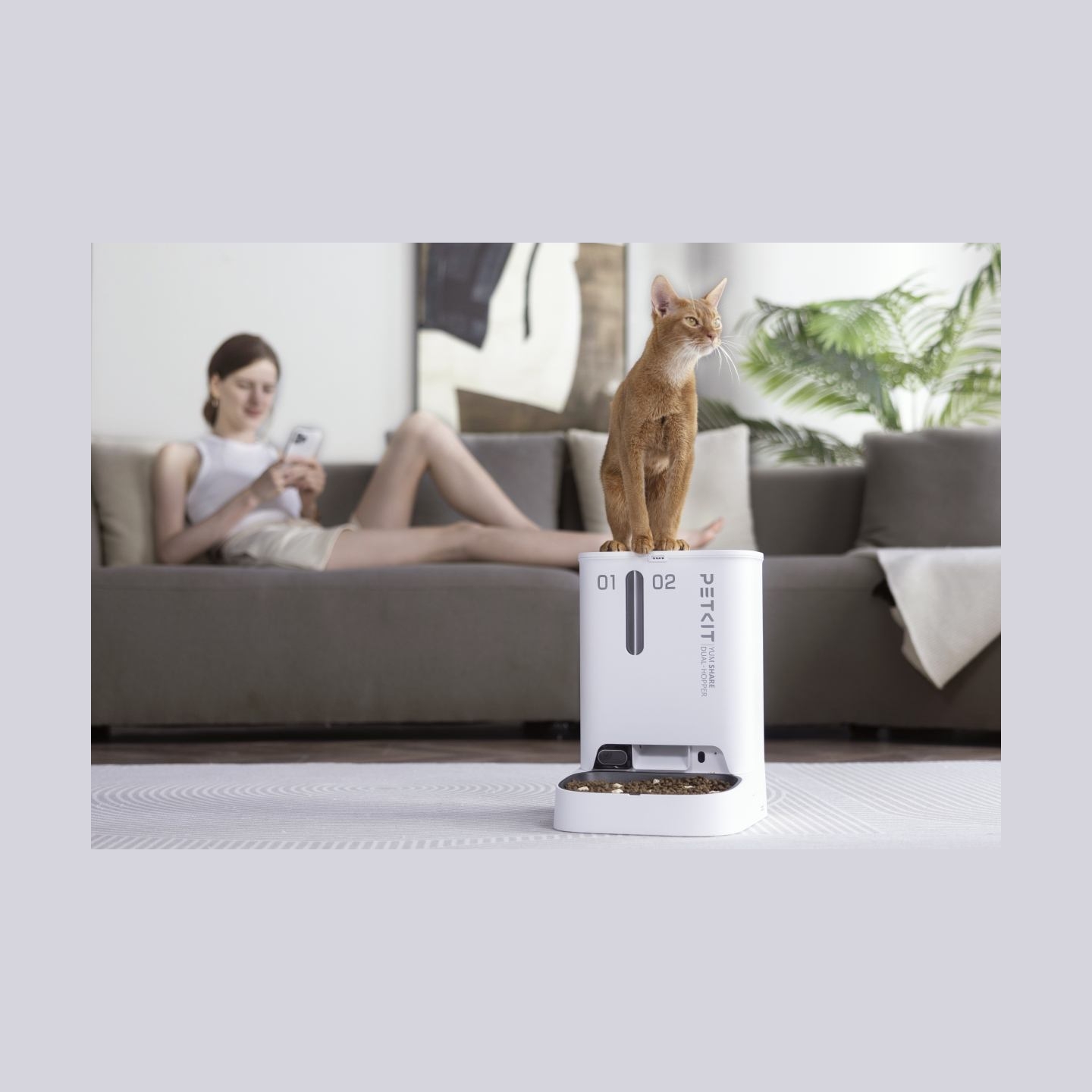 Petkit | Feeder with Camera | P591 YumShare Dual-hopper | Capacity 2+3 L | White