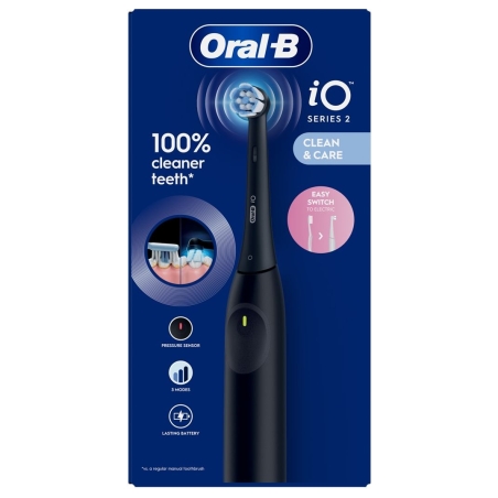 Oral-B Electric Toothbrush | iO2 | Rechargeable | For adults | Number of brush heads included 1 | Number of teeth brushing modes