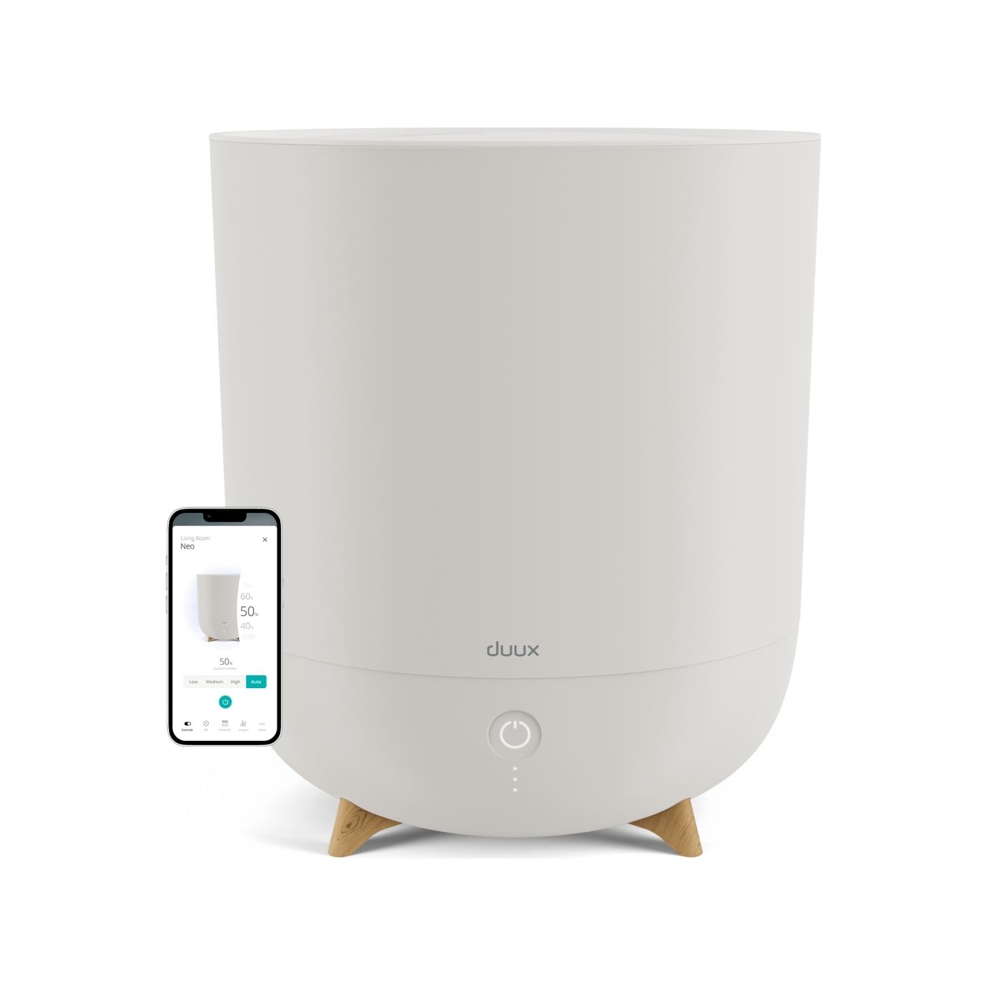 Duux | Smart Humidifier | Neo | Water tank capacity 5 L | Suitable for rooms up to 50 m² | Ultrasonic | Humidification capacity 