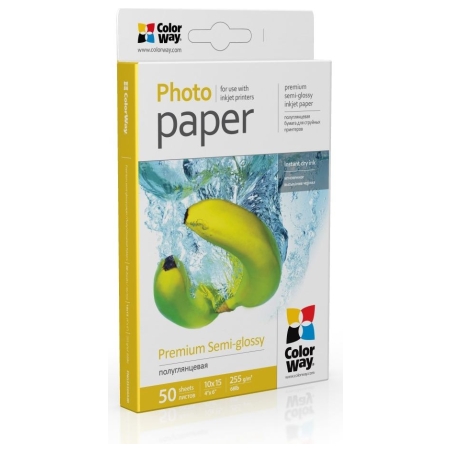 Colorway Photo Paper, 50 sheets | Premium Semi-Glossy | 255 g/m² | 10x15