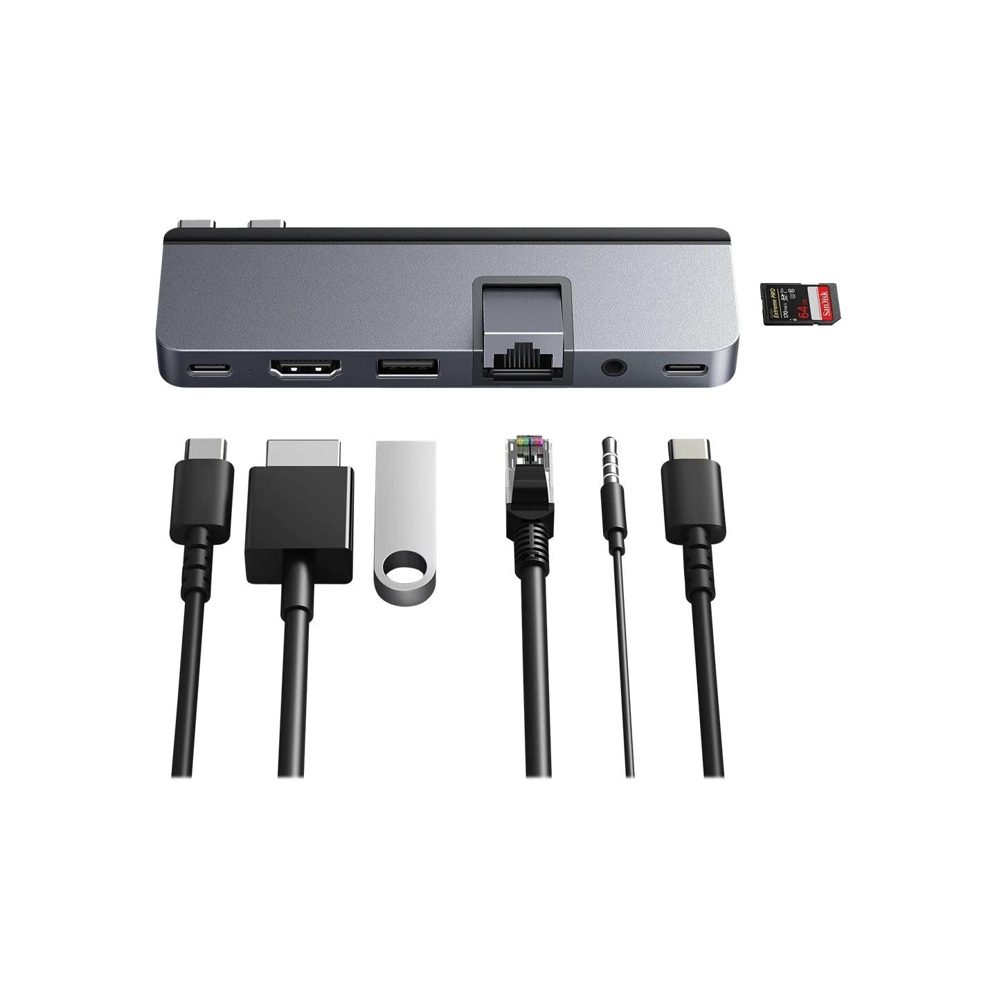 Hyper | HyperDrive DUO PRO 7-in-2 USB-C Hub for MacBook Air/Pro 2016-2020 | Ethernet LAN (RJ-45) ports 1 | HDMI ports quantity 1