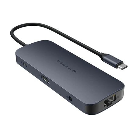 Hyper | HyperDrive EcoSmart Gen.2 Universal USB-C 10-in-1 Hub with 140 W PD3.1 Power Pass-thru | Ethernet LAN (RJ-45) ports 1 |