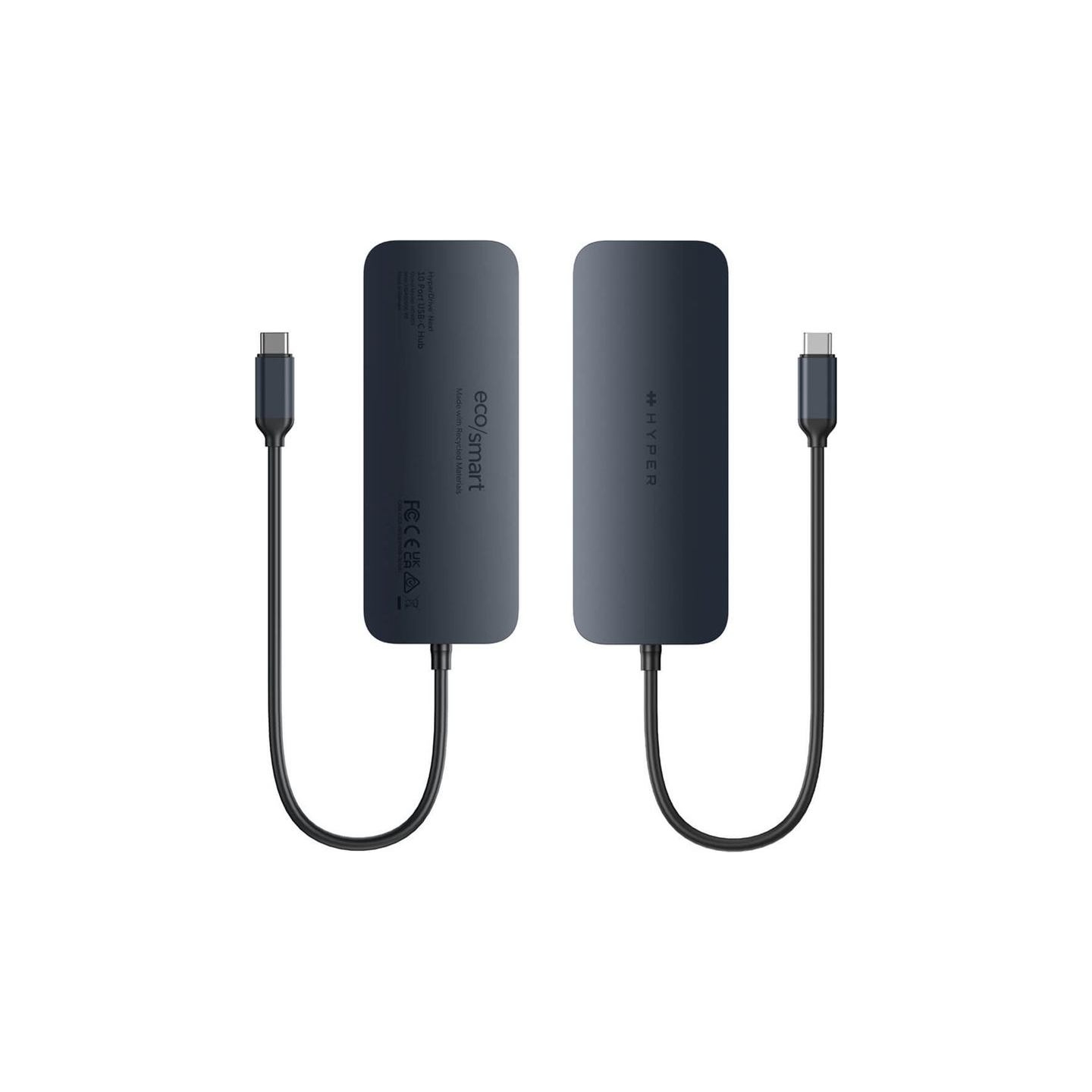 Hyper | HyperDrive EcoSmart Gen.2 Universal USB-C 10-in-1 Hub with 140 W PD3.1 Power Pass-thru | Ethernet LAN (RJ-45) ports 1 | 