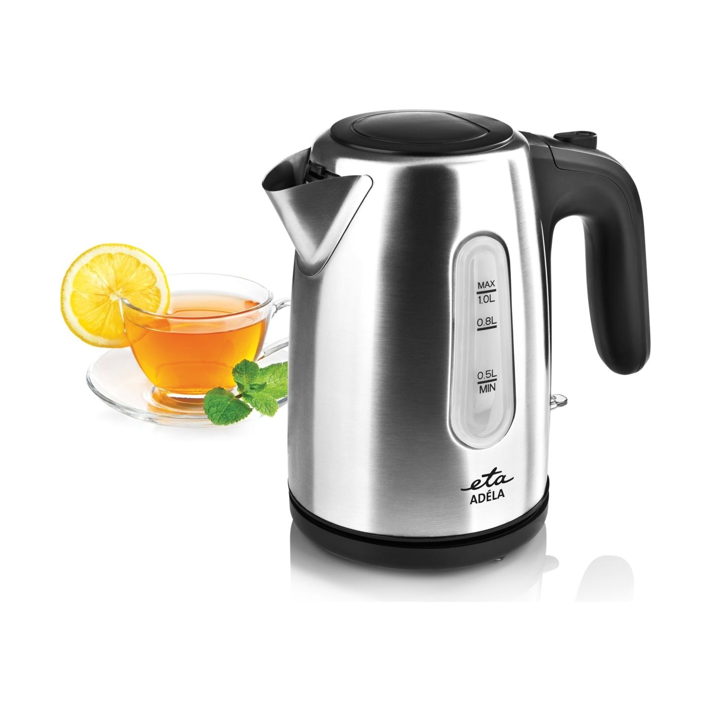 ETA Kettle | ETA160490000 ADÉLA | Electric | 1600 W | 1 L | Stainless Steel | 360° rotational base | Stainless Steel