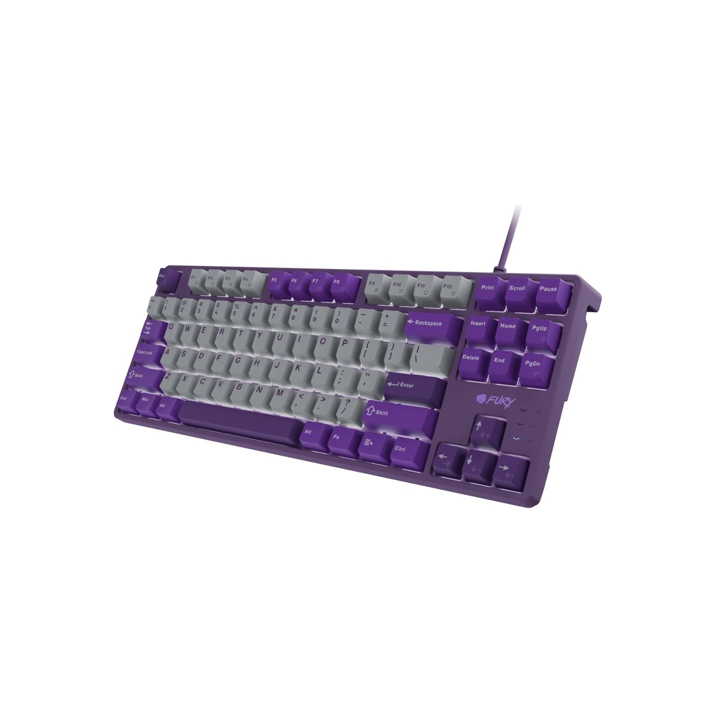 Fury | Kanabo K2 | Gaming Keyboard | Wired | US | Linear | Gray/Purple
