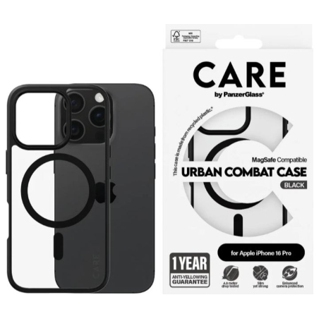 Care Flagship Case | Back cover | Apple | iPhone 16 PRO | Recycled plastic | Black | MagSafe