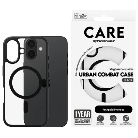 Care Flagship Case | Back cover | Apple | iPhone 16 | Recycled plastic | Black | MagSafe