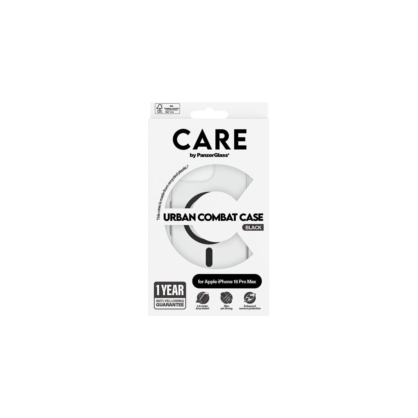 Care Flagship Case | Back cover | Apple | iPhone 16 Pro Max | Recycled plastic | Transparent | MagSafe