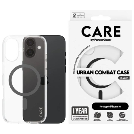 Care Flagship Case | Back cover | Apple | iPhone 16 | Recycled plastic | Black | MagSafe