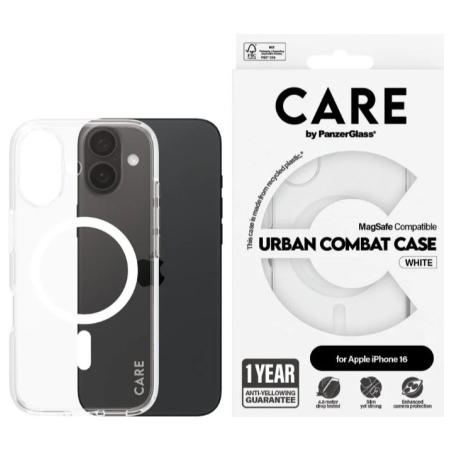 Care Flagship Case | Back cover | Apple | iPhone 16 | Recycled plastic | White | MagSafe