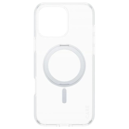 Care Feature Case | Back cover | Apple | iPhone 16 Pro Max | Recycled plastic | Silver | Kickstand & MagSafe