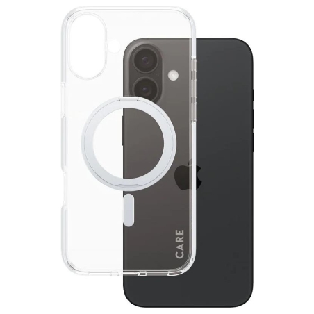 Care by PanzerGlass Case Feature | Back protection | Apple | iPhone 16 Plus | Recycled plastic | Silver | Kickstand & MagSafe