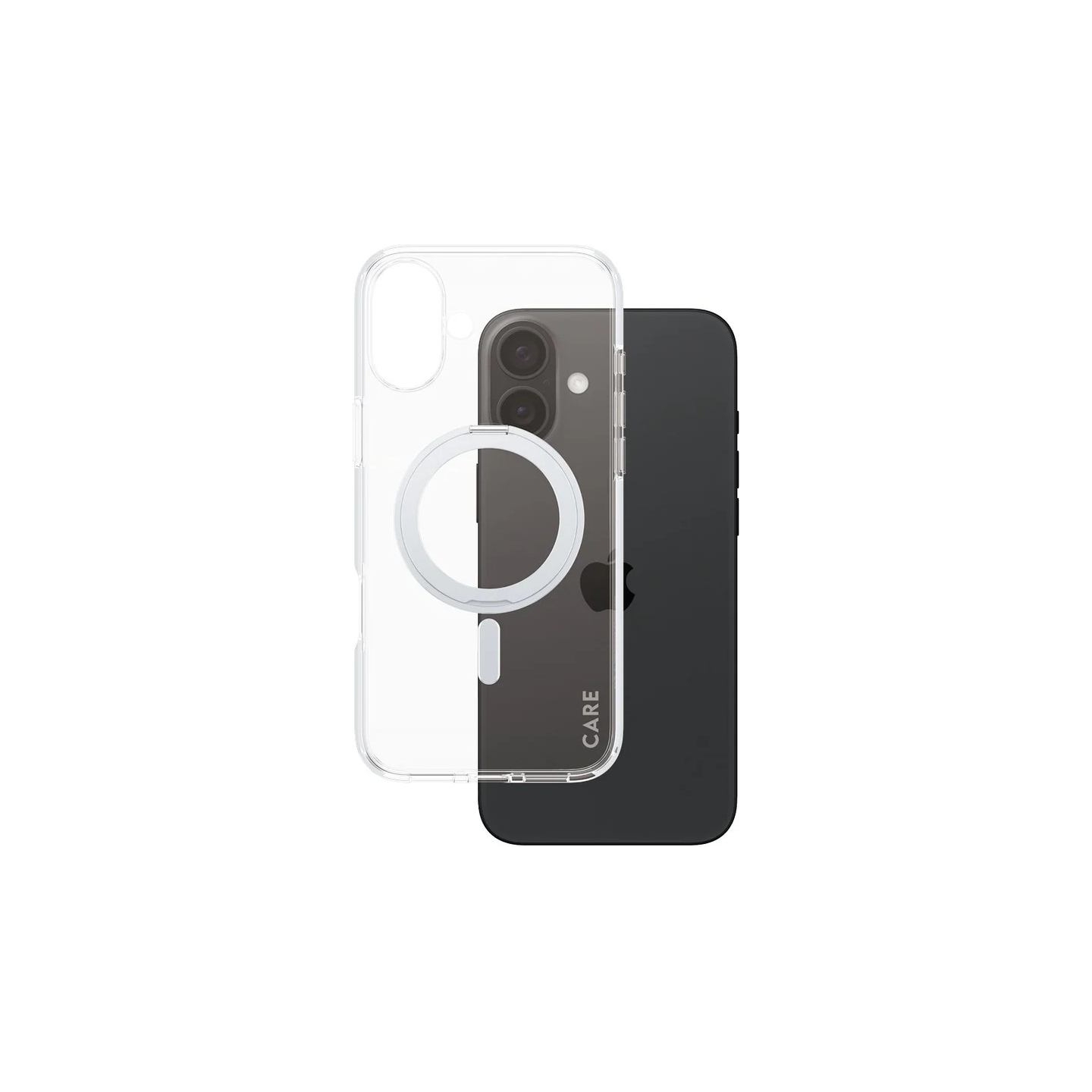 Care by PanzerGlass Case Feature | Back protection | Apple | iPhone 16 Plus | Recycled plastic | Silver | Kickstand & MagSafe