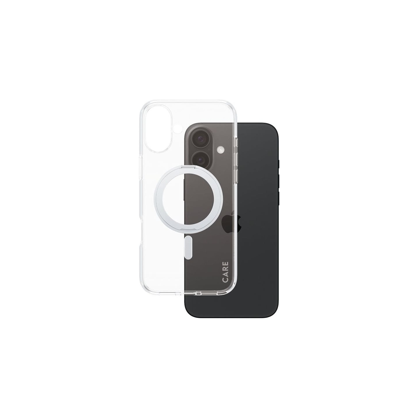 Care by PanzerGlass Case Feature | Back protection | Apple | iPhone 16 Plus | Recycled plastic | Silver | Kickstand & MagSafe