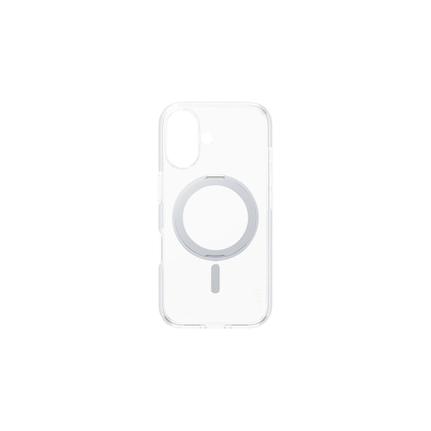 Care Feature Case | Back cover | Apple | iPhone 16 | Recycled plastic | Silver | Kickstand & MagSafe