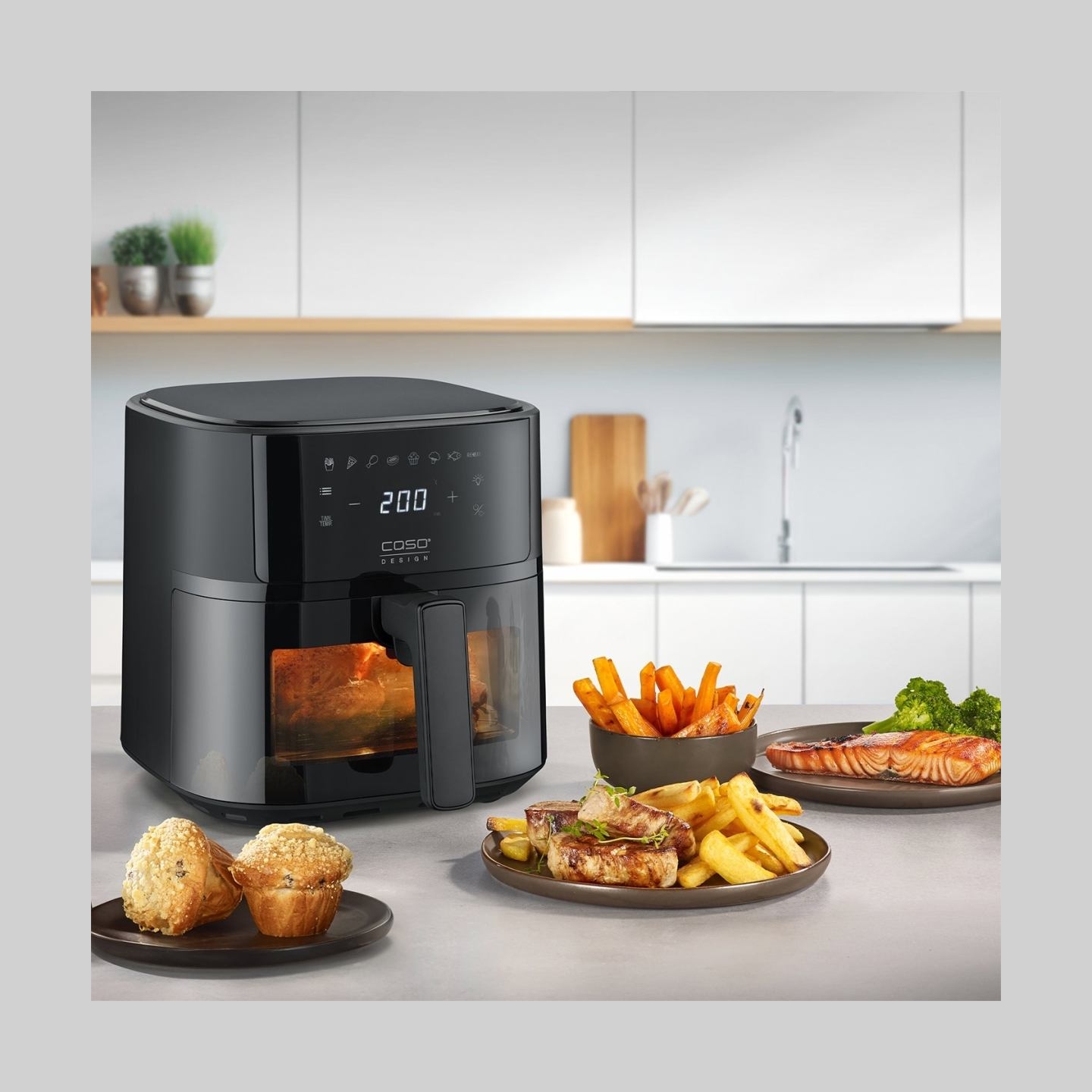 Caso Designer Air Fryer | AirFry 6.0 | Power 1700 W | Capacity 6 L | Black