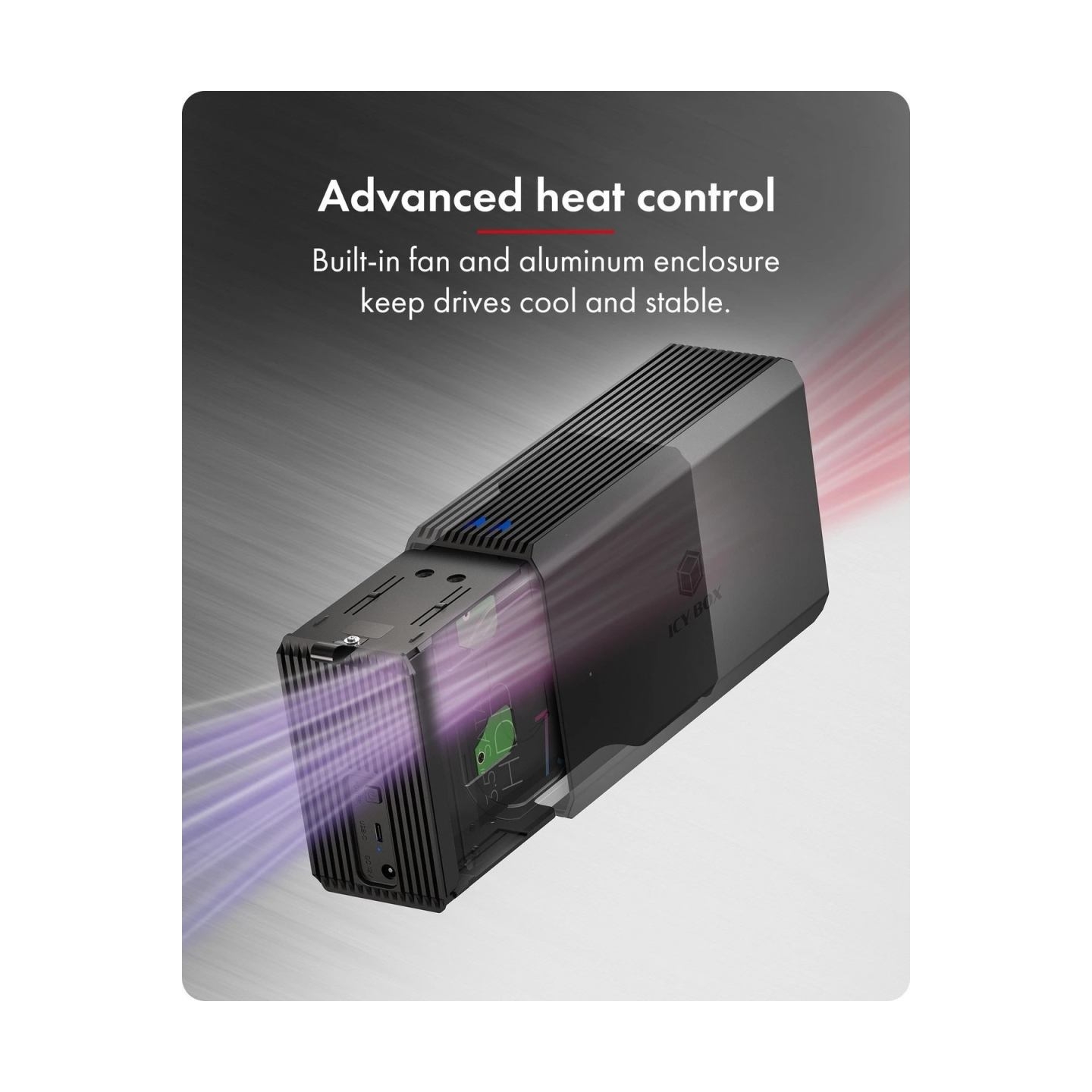 Raidsonic | RAID-System Dual bay, HDD/SSD USB 3.2 (Gen 2) with fan | IB-RD3720-CU3