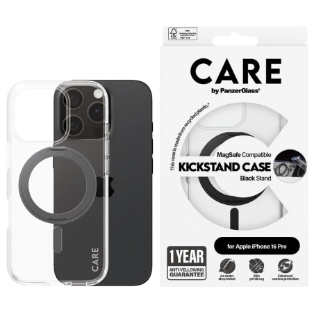 Care Feature Case | Back cover | Apple | iPhone 16 Pro | Recycled plastic | Transparent | MagSafe