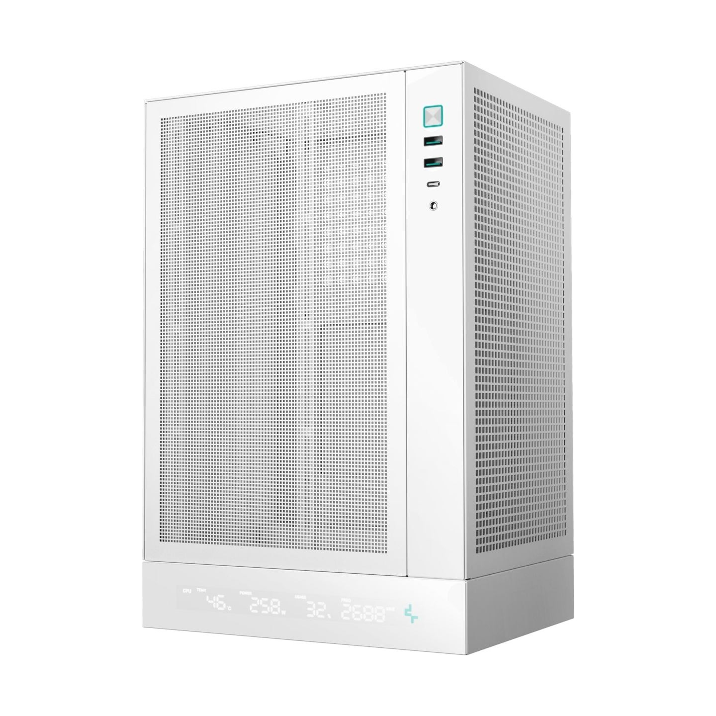 Deepcool PC Gaming Case | CH170 DIGITAL | White | Mini ITX | ATX PS2