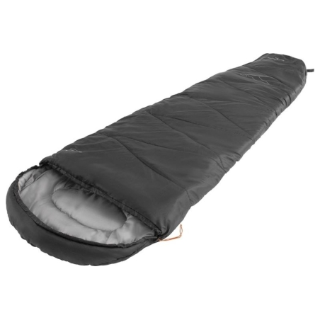 Easy Camp Starling Mummy Black 8°C | Sleeping Bag | 210 x 75 x 50 cm | -5 to 12 °C | Two-way open-end, autolock