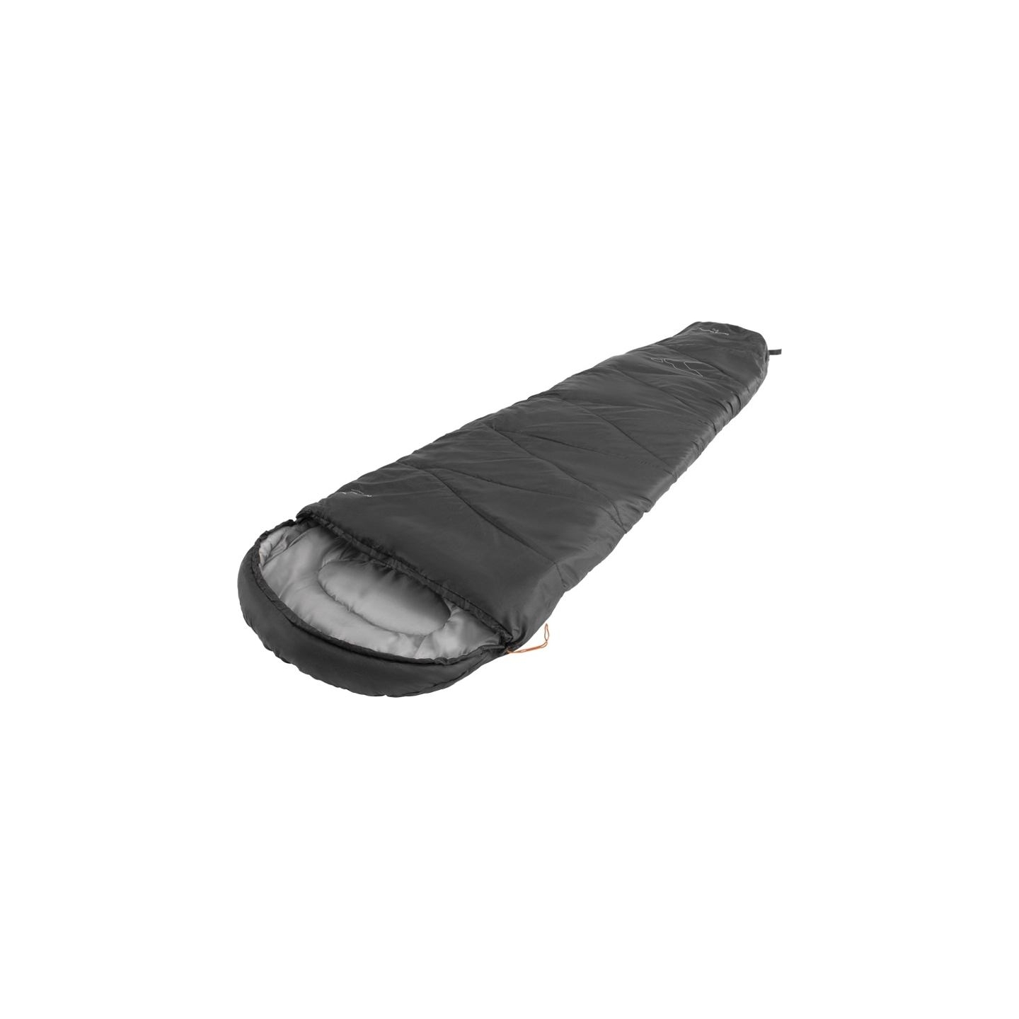 Easy Camp Starling Mummy Black 8°C | Sleeping Bag | 210 x 75 x 50 cm | -5 to 12 °C | Two-way open-end, autolock