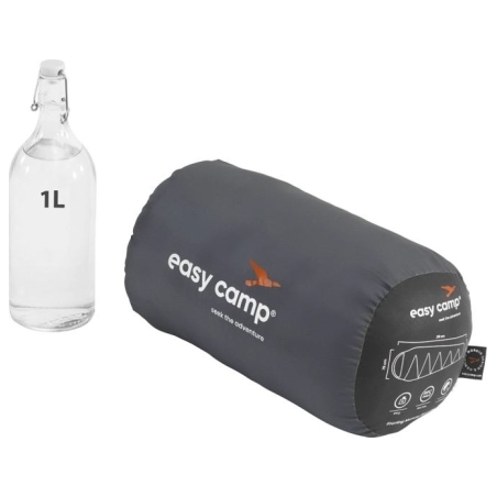 Easy Camp Starling Mummy Black 8°C | Sleeping Bag | 210 x 75 x 50 cm | -5 to 12 °C | Two-way open-end, autolock