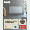Mill Invisible Smart WiFi Heater | PA1500WIFI4 | Panel Heater | 1500 W | Suitable for rooms up to 18-22 m² | White | IPX4