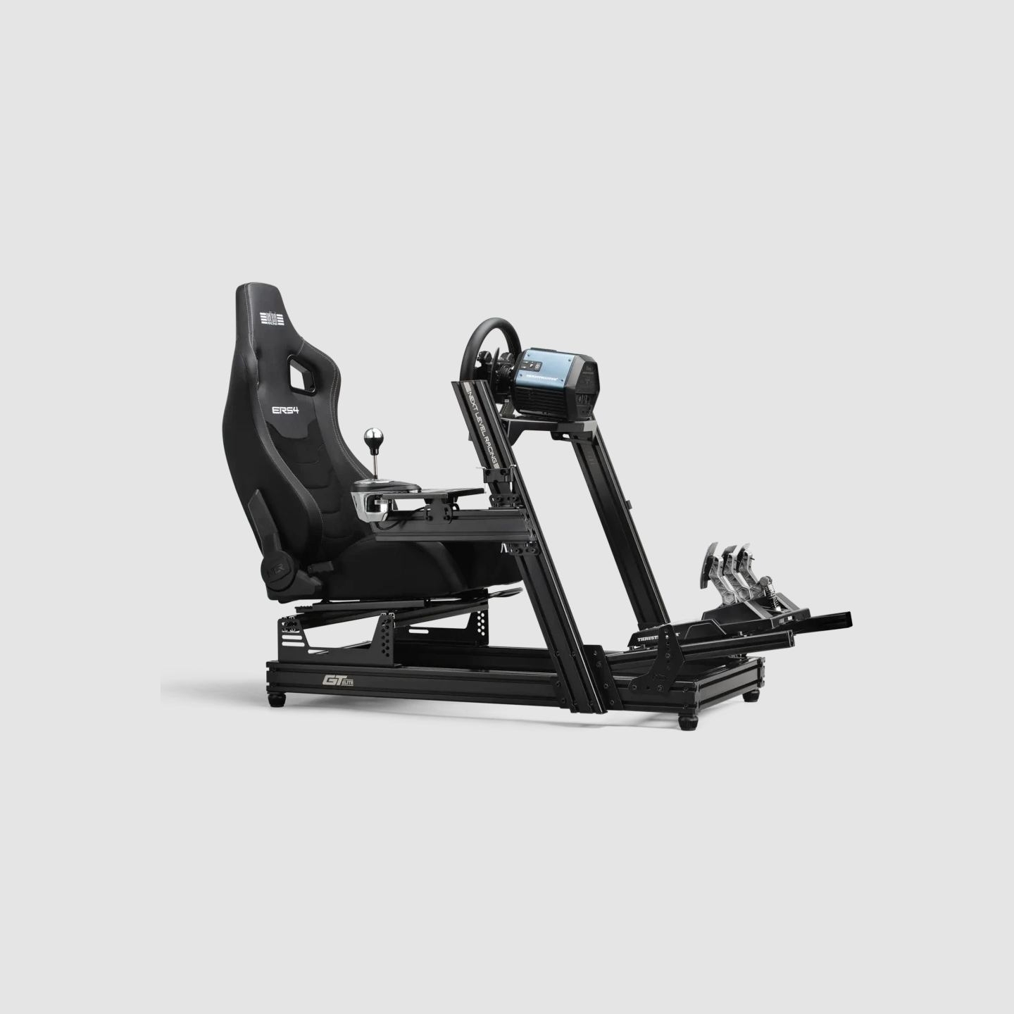 Next Level Racing | PU Leather and Suede | Reclining Seat | ERS4 Elite PU Leather & Suede Edition | Black