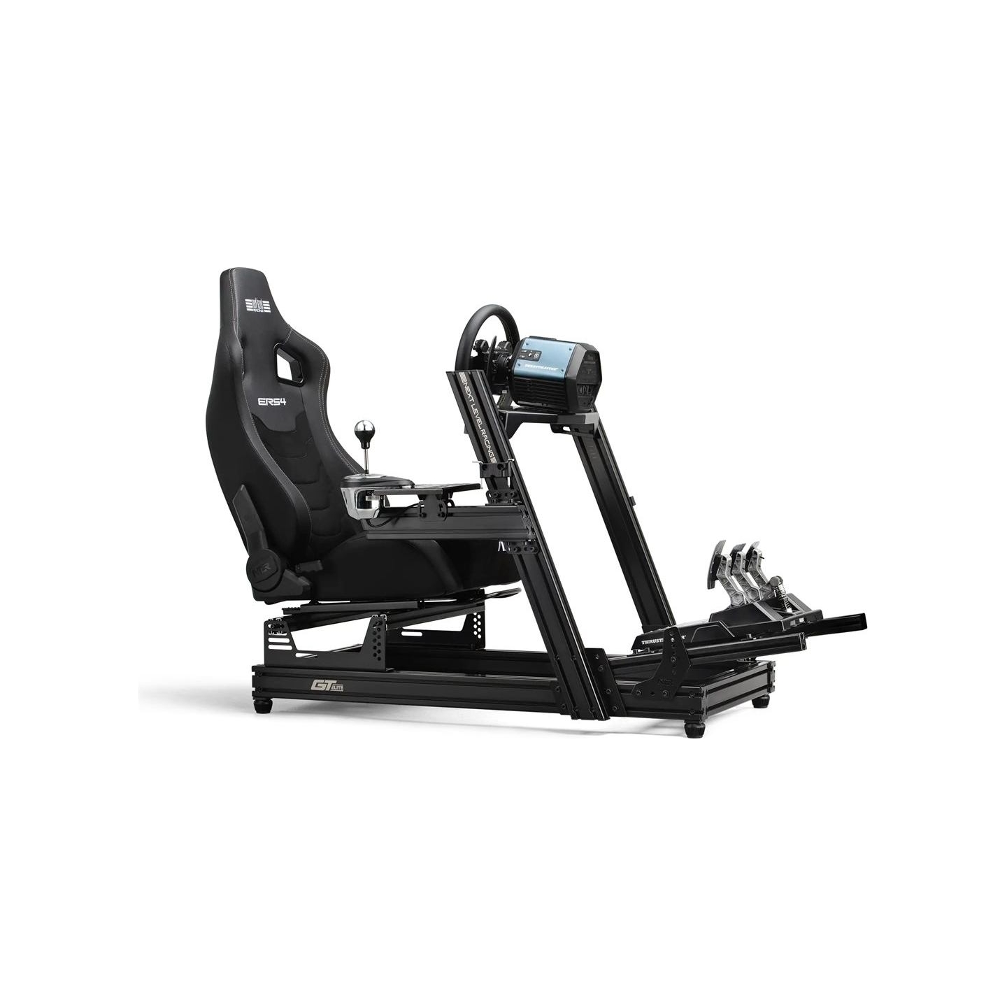 Next Level Racing | PU Leather and Suede | Reclining Seat | ERS4 Elite PU Leather & Suede Edition | Black