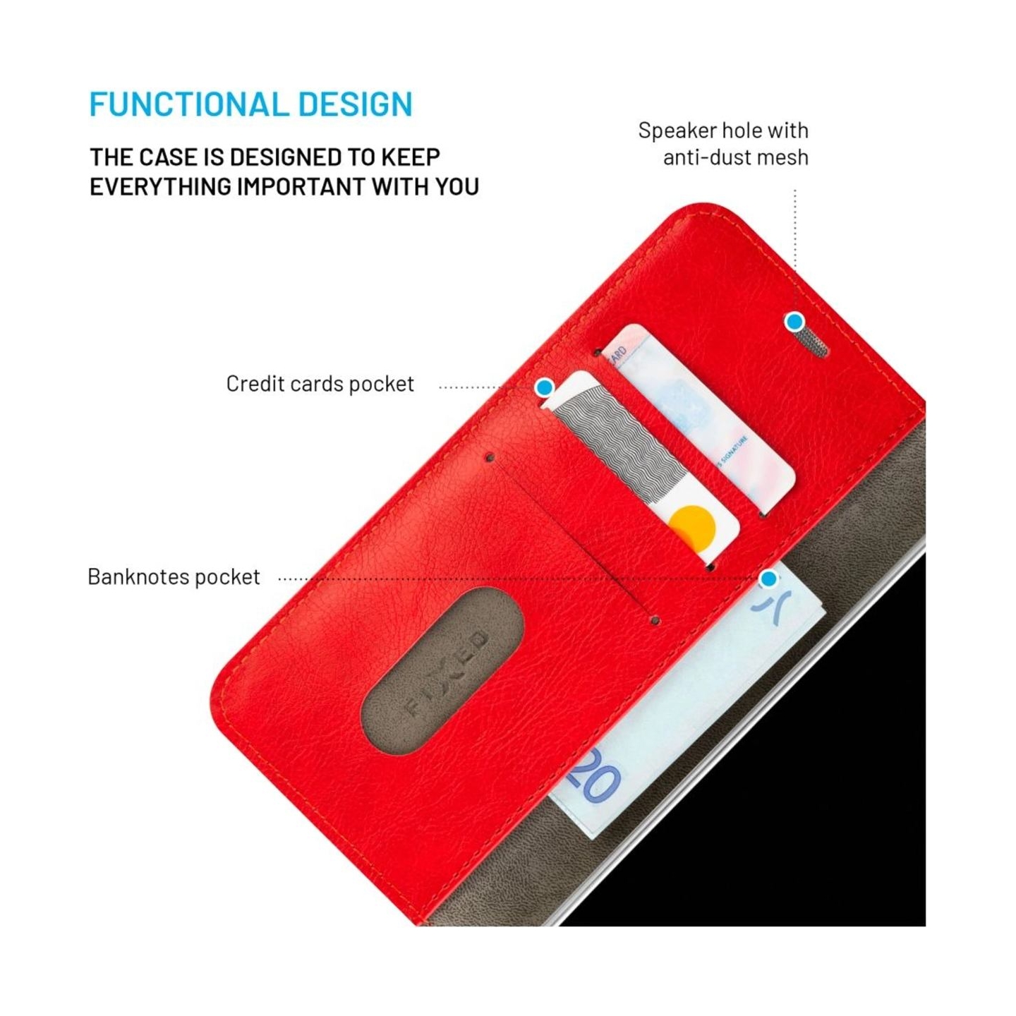 Fixed Opus | Book Case | Samsung | Galaxy A36 5G/A56 5G | Leather | Red