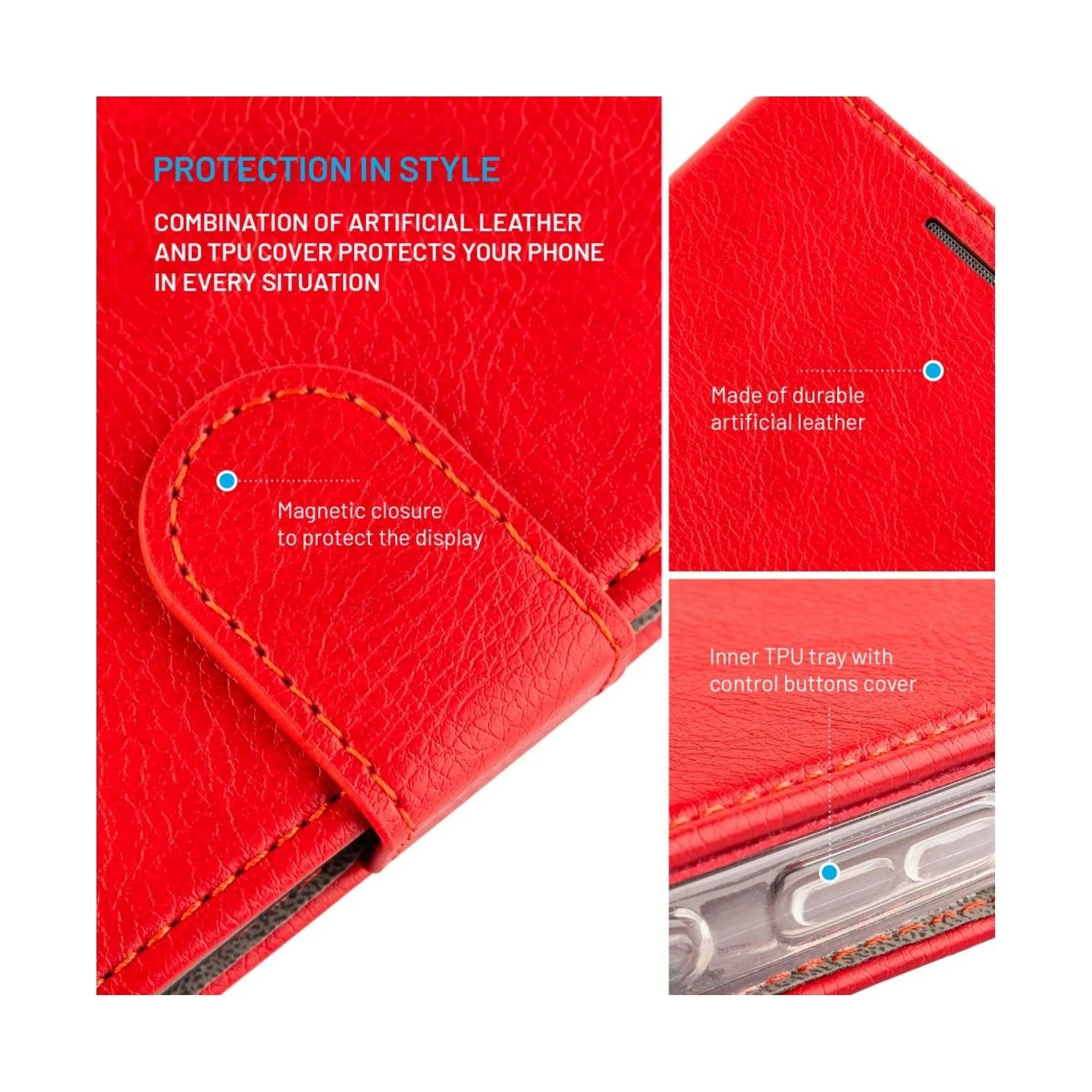 Fixed Opus | Book Case | Samsung | Galaxy A36 5G/A56 5G | Leather | Red
