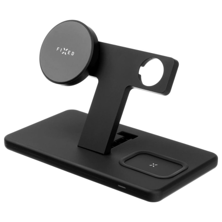 Fixed | MagPowerstation 3-in-1 wireless charging stand with MagSafe mount support | FIXMPOS-BK | Black