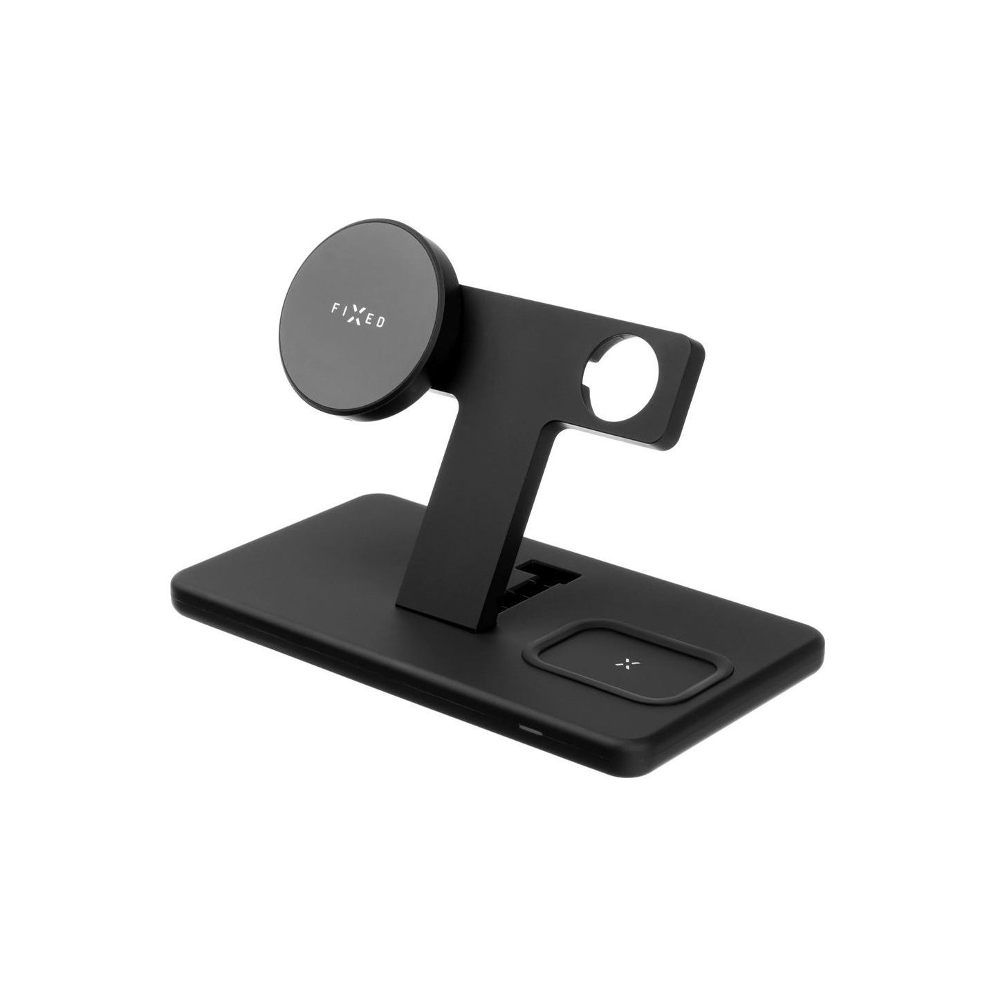 Fixed | MagPowerstation 3-in-1 wireless charging stand with MagSafe mount support | FIXMPOS-BK | Black