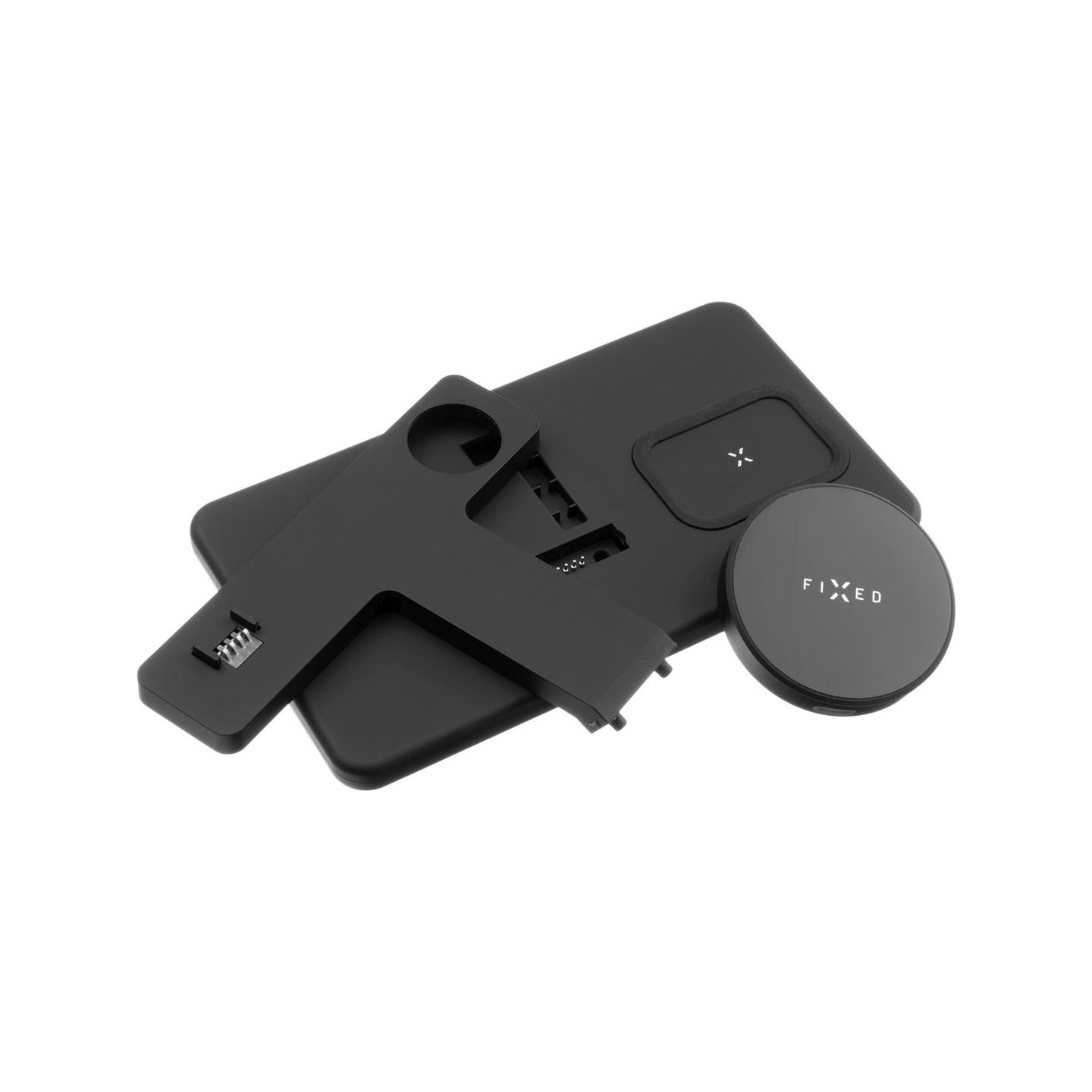Fixed | MagPowerstation 3-in-1 wireless charging stand with MagSafe mount support | FIXMPOS-BK | Black