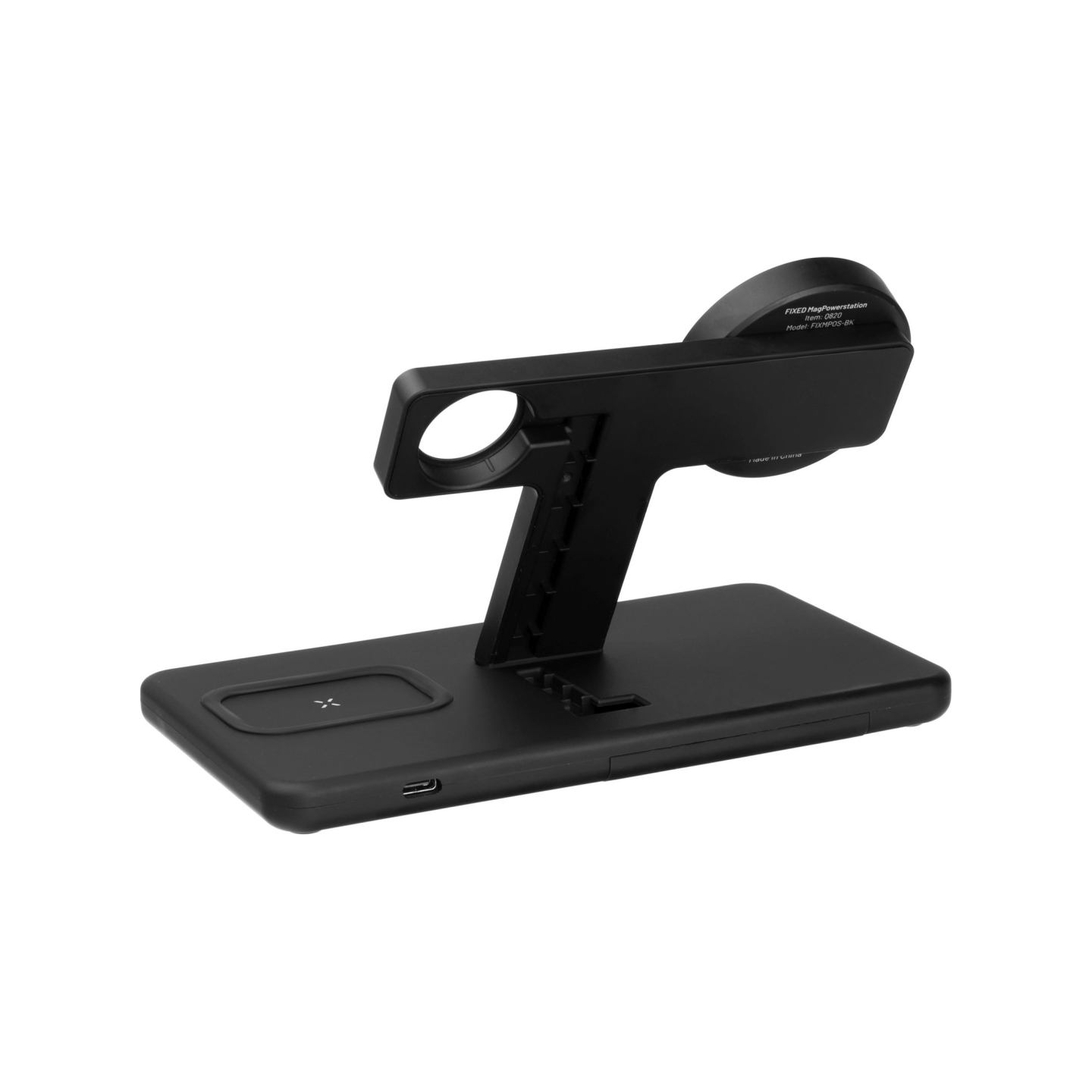 Fixed | MagPowerstation 3-in-1 wireless charging stand with MagSafe mount support | FIXMPOS-BK | Black
