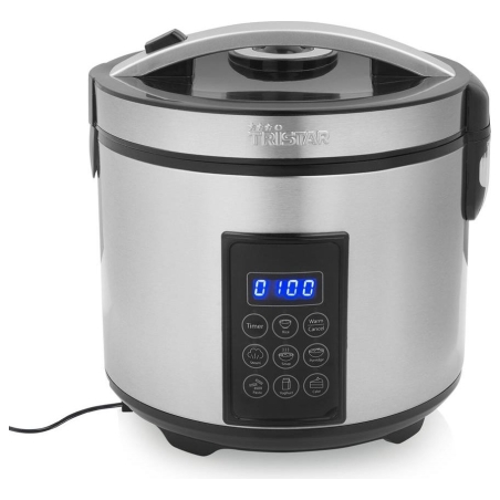 Tristar Digital Rice and Steam Cooker | RK-6138 | 900 W | 2.2 L | Number of programs 7 | Grey