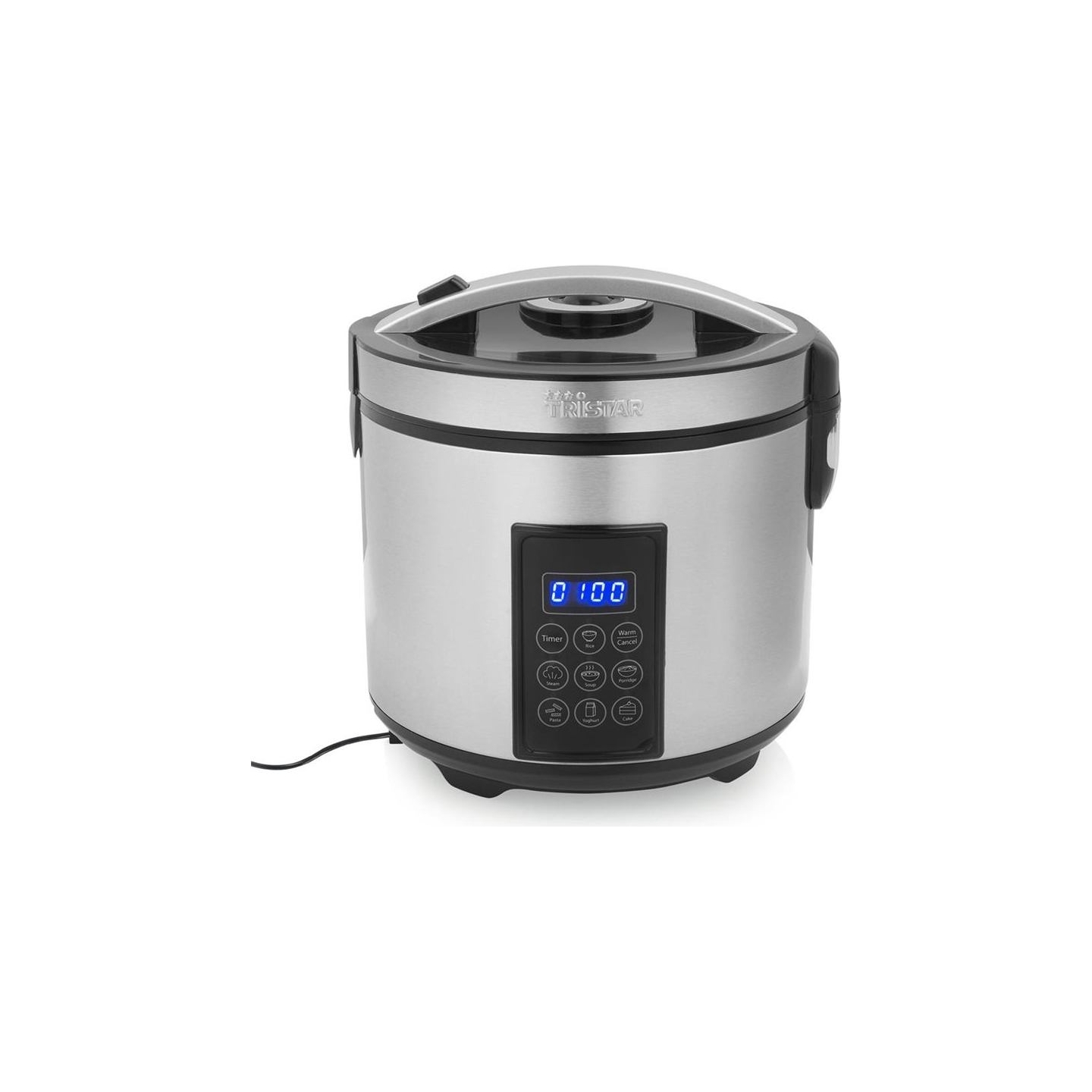 Tristar Digital Rice and Steam Cooker | RK-6138 | 900 W | 2.2 L | Number of programs 7 | Grey