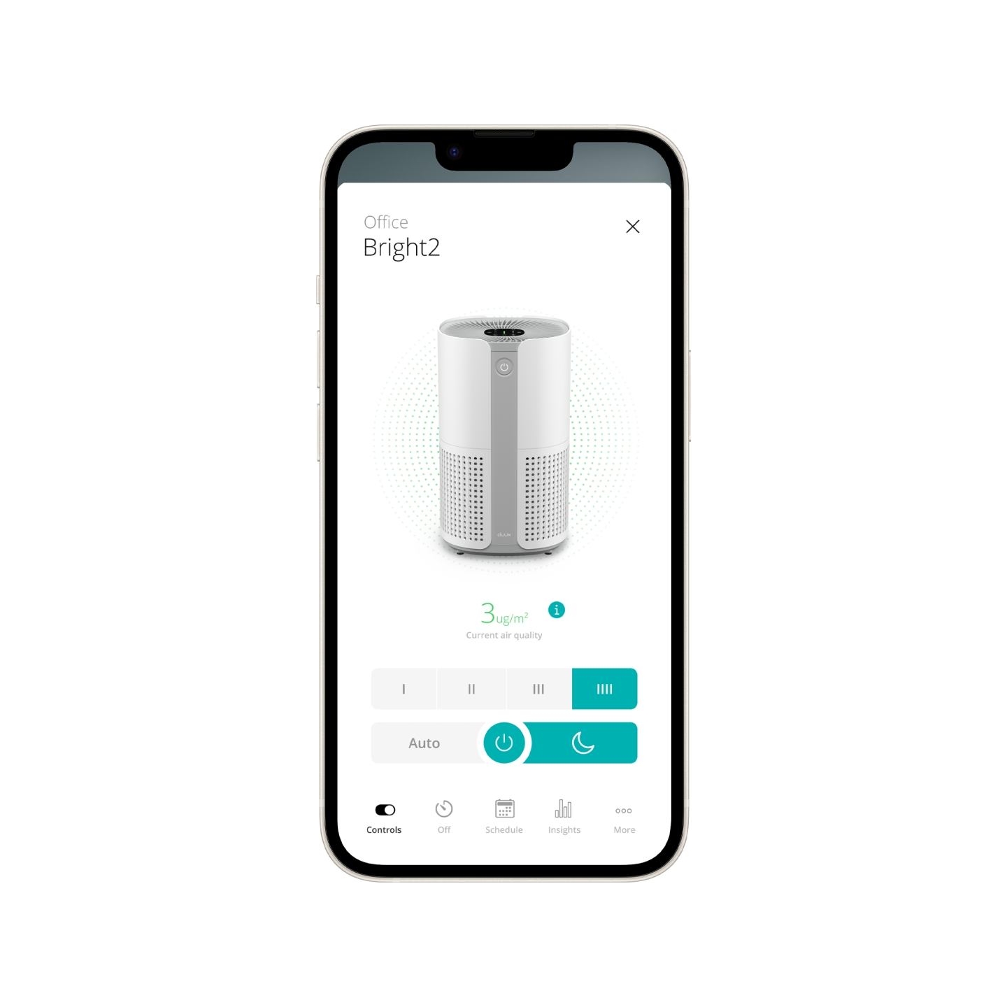 Duux Smart Air Purifier | Bright 2 | 22 W | Suitable for rooms up to 42 m² | White