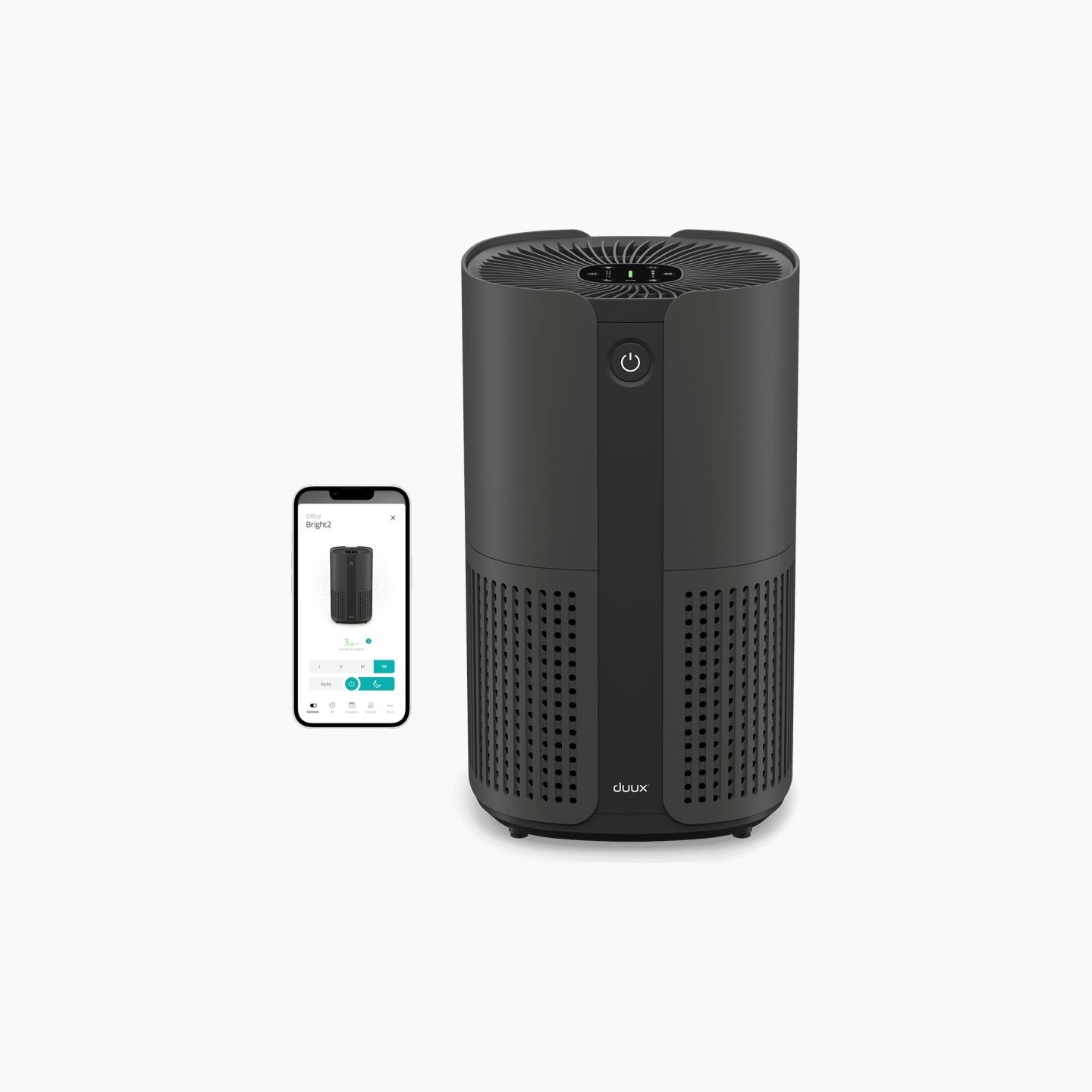 Duux Smart Air Purifier | Bright 2 | 4-22 W | Suitable for rooms up to 42 m² | Black