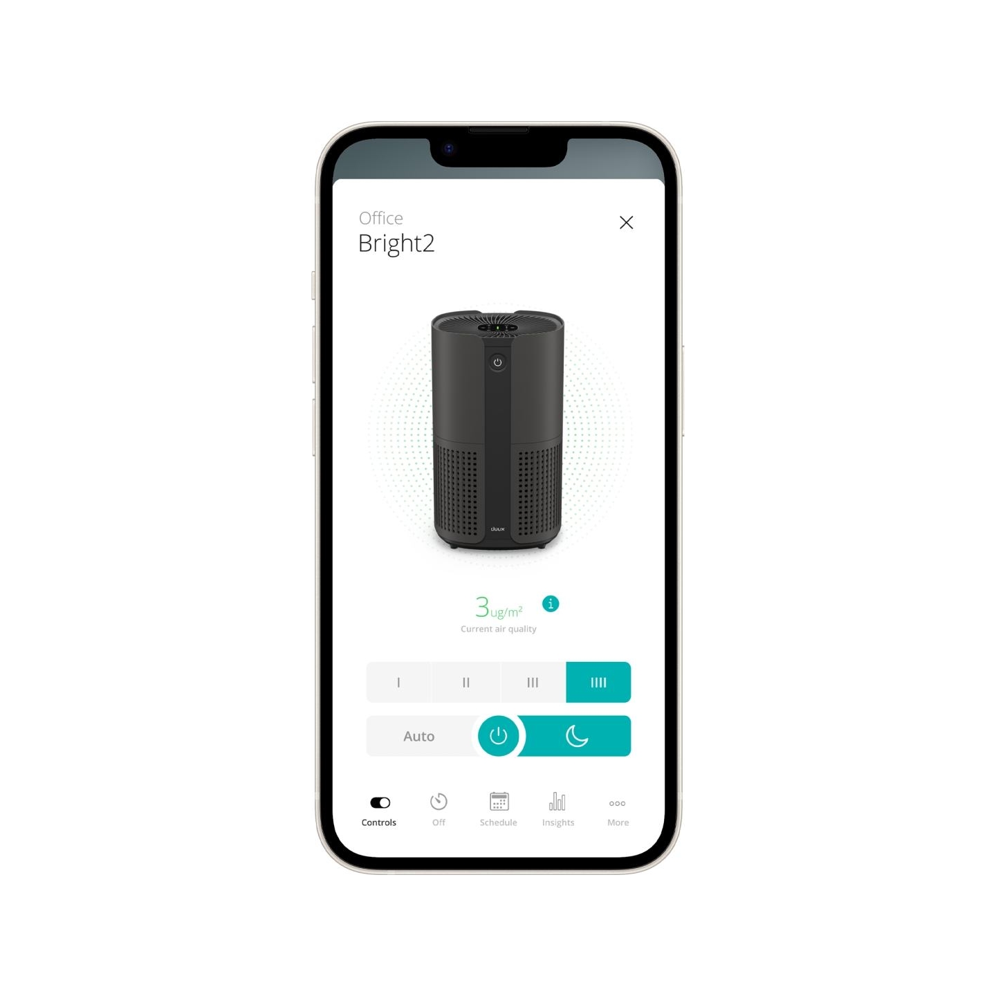 Duux Smart Air Purifier | Bright 2 | 4-22 W | Suitable for rooms up to 42 m² | Black