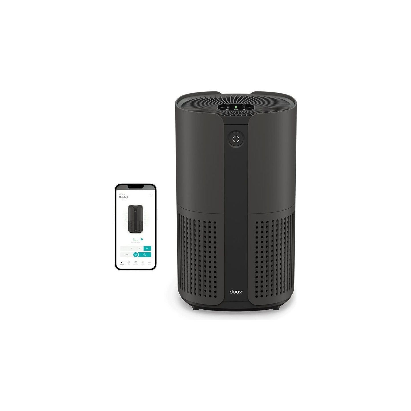 Duux Smart Air Purifier | Bright 2 | 4-22 W | Suitable for rooms up to 42 m² | Black