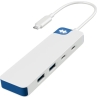 Hyper HyperDrive Flex 4 Port USB-C Combo Hub, White/Blue | HD5200BUGL
