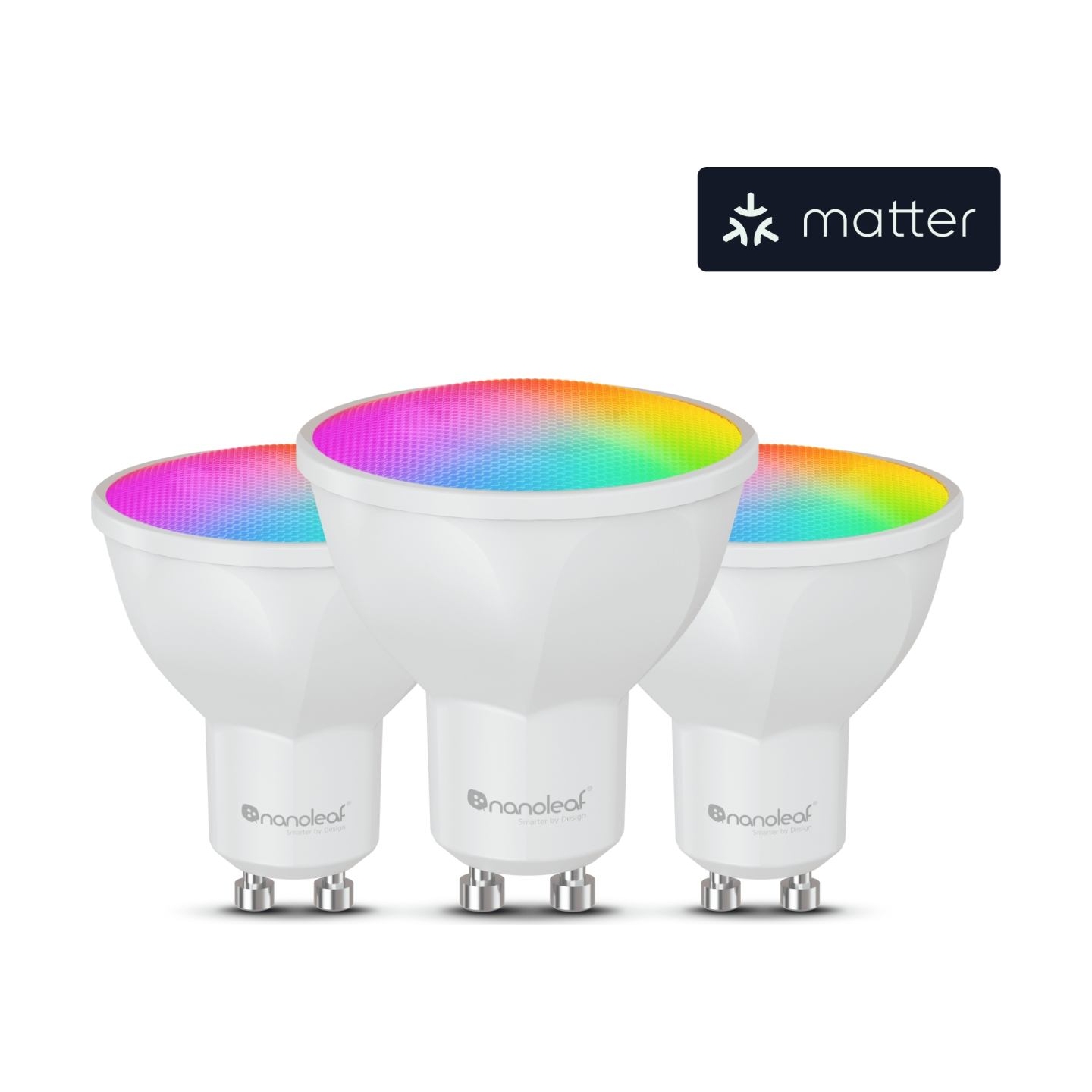 Nanoleaf Essentials Matter Wi-Fi Smart Bulb, 3pcs | GU10 | RGBCW