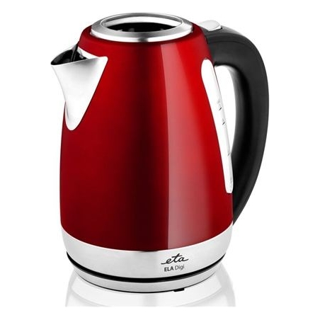 ETA | Kettle | Ela Digi ETA959890010 | Electric | 2200 W | 1.7 L | Stainless steel | 360° rotational base | Red