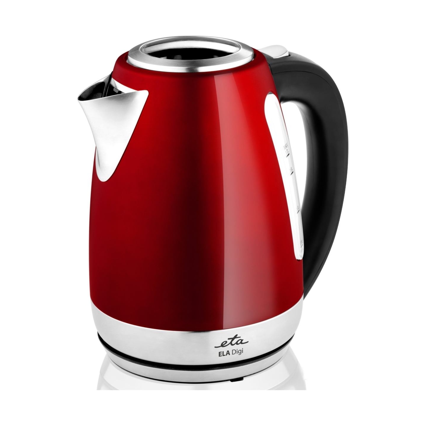 ETA | Kettle | Ela Digi ETA959890010 | Electric | 2200 W | 1.7 L | Stainless steel | 360° rotational base | Red