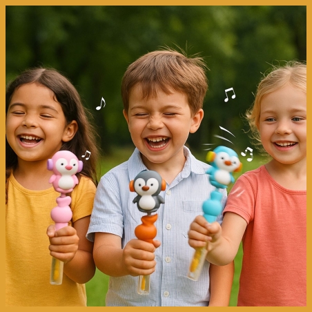 Koala Games G2661 Penguin Bubble Blower With Musical Cap (Random Color)